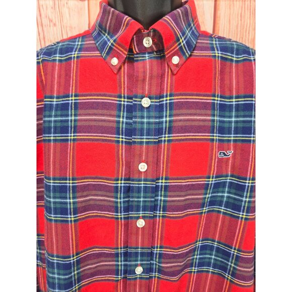 Vineyard Vines Mens Slim Fit Plaid Button-Down Shirt Large - Picture 3 of 7